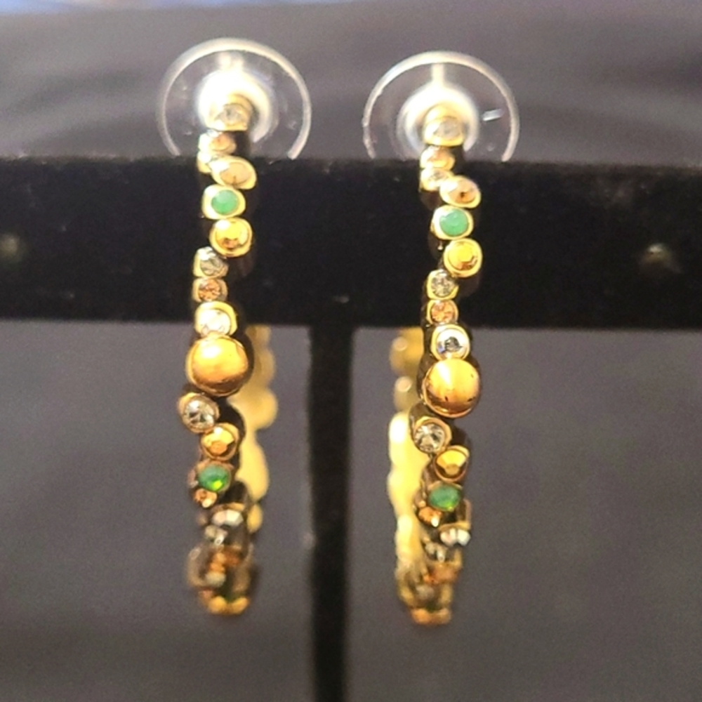 Brighton Crystal Palace Hoops Earrings